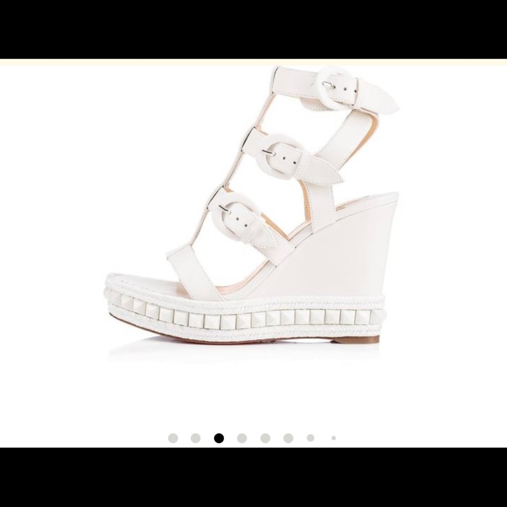 Christian Louboutin Wedges White